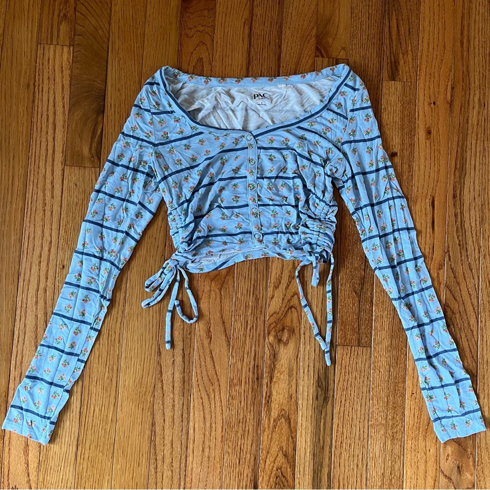 PacSun Ruched Long Sleeve Top